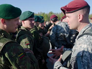 Paratroopers from the 173rd Airborne Brigade training with NATO allies in Poland