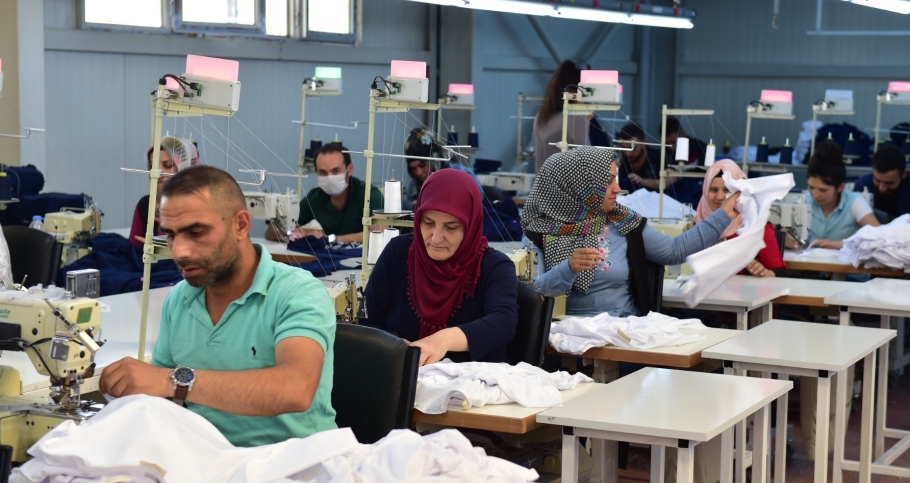 Workers in a textile factory in Igdir, Turkey, May 20, 2017