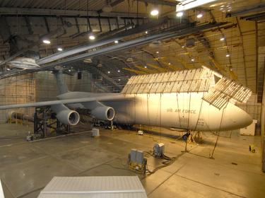 A C-5M Super Galaxy undergoes extreme heat and ultraviolet exposure at the McKinley Climactic Laboratory. Episodes of extreme heat and extreme cold are becoming more common as the world barrels toward a more volatile climate.