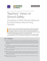 Cover: Teachers' Views on School Safety