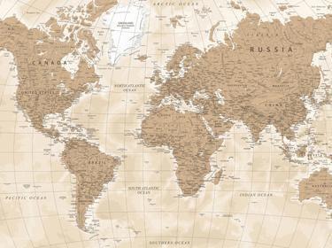 A vintage political world map, image by dikobraziy/Getty Images