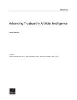 Cover: Advancing Trustworthy Artificial Intelligence
