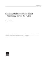 Cover: Ensuring That Government Use of Technology Serves the Public
