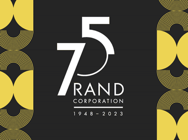 RAND's 75th anniversary logo, image by RAND Corporation
